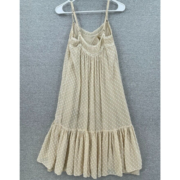 Rebecca Taylor Silk Cream Sleeveless Sheer Layered Cottage Core Dress Womens 4 - Picture 3 of 12